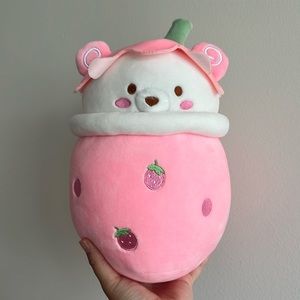 Pink Boba Bear Plushie